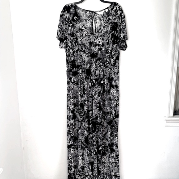 Mlle Gabrielle Black Rose Wide Leg Summer Jumpsuit - Picture 1 of 10